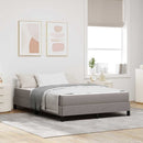 vidaXL Boxrugós ágy matracmal Tópszínű 140 x 200 cm szövet