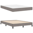 vidaXL Boxrugós ágy matracmal Tópszínű 140 x 200 cm szövet