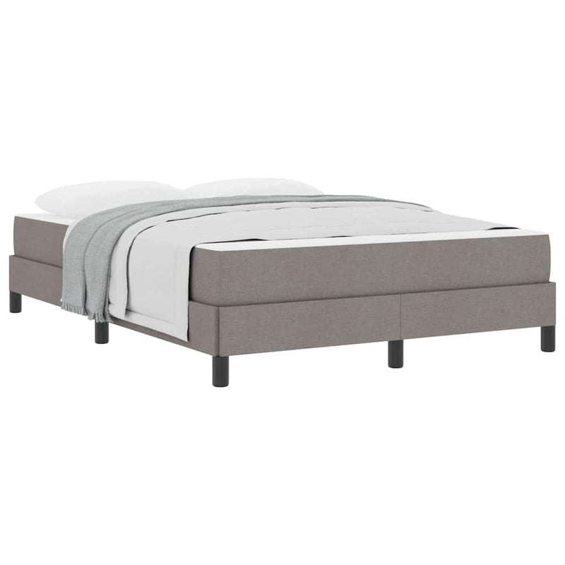 vidaXL Boxrugós ágy matracmal Tópszínű 140 x 200 cm szövet