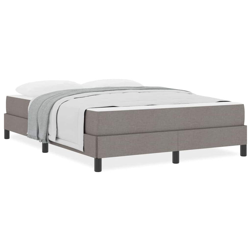 vidaXL Boxrugós ágy matracmal Tópszínű 140 x 200 cm szövet