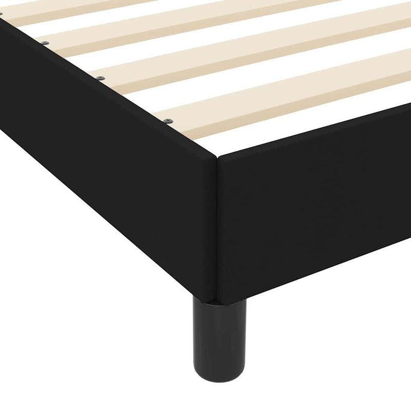 vidaXL Boxrugós ágy matracmal Fekete 160 x 200 cm szövet
