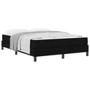 vidaXL Boxrugós ágy matracmal Fekete 160 x 200 cm szövet