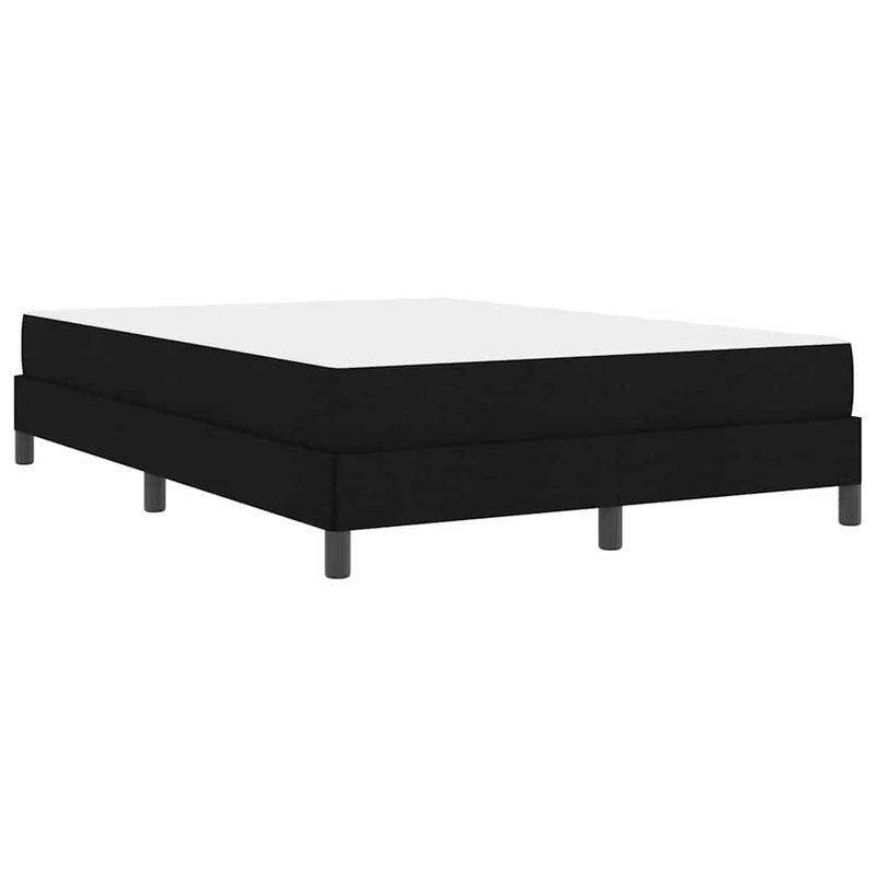 vidaXL Boxrugós ágy matracmal Fekete 160 x 200 cm szövet
