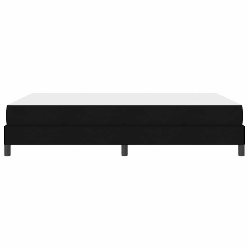 vidaXL Boxrugós ágy matracmal Fekete 160 x 200 cm szövet