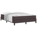 vidaXL Boxrugós ágy matracmal Sötét Barna 160 x 200 cm szövet