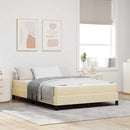 vidaXL Boxrugós ágy matracmal Krém 160 x 200 cm szövet