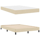 vidaXL Boxrugós ágy matracmal Krém 160 x 200 cm szövet