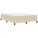 vidaXL Boxrugós ágy matracmal Krém 160 x 200 cm szövet