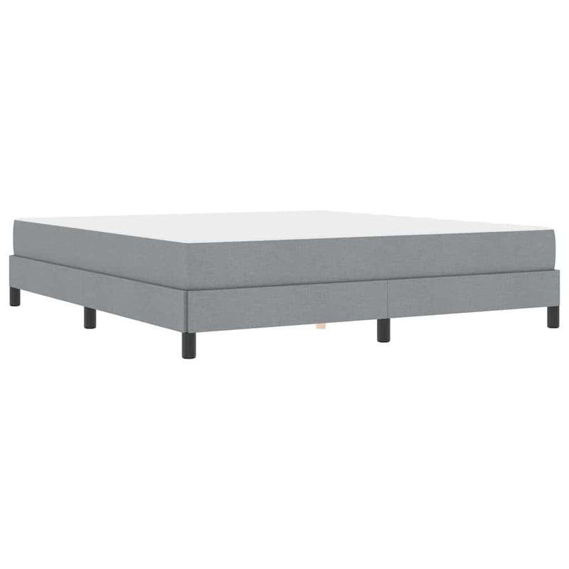 vidaXL Boxrugós ágy matracmal Világosszürke 180 x 200 cm szövet