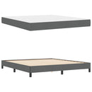 vidaXL Boxrugós ágy matracmal Sötétszürke 180 x 200 cm szövet