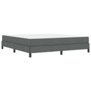 vidaXL Boxrugós ágy matracmal Sötétszürke 180 x 200 cm szövet