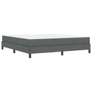 vidaXL Boxrugós ágy matracmal Sötétszürke 180 x 200 cm szövet