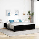 vidaXL Boxrugós ágy matracmal Fekete 180 x 200 cm szövet