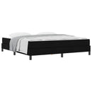 vidaXL Boxrugós ágy matracmal Fekete 180 x 200 cm szövet