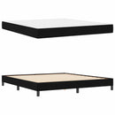 vidaXL Boxrugós ágy matracmal Fekete 180 x 200 cm szövet