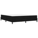 vidaXL Boxrugós ágy matracmal Fekete 180 x 200 cm szövet