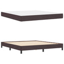 vidaXL Boxrugós ágy matracmal Sötét Barna 180 x 200 cm szövet