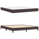 vidaXL Boxrugós ágy matracmal Sötét Barna 180 x 200 cm szövet