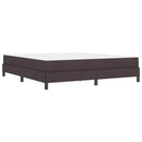 vidaXL Boxrugós ágy matracmal Sötét Barna 180 x 200 cm szövet