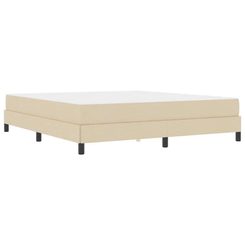 vidaXL Boxrugós ágy matracmal Krém 180 x 200 cm szövet
