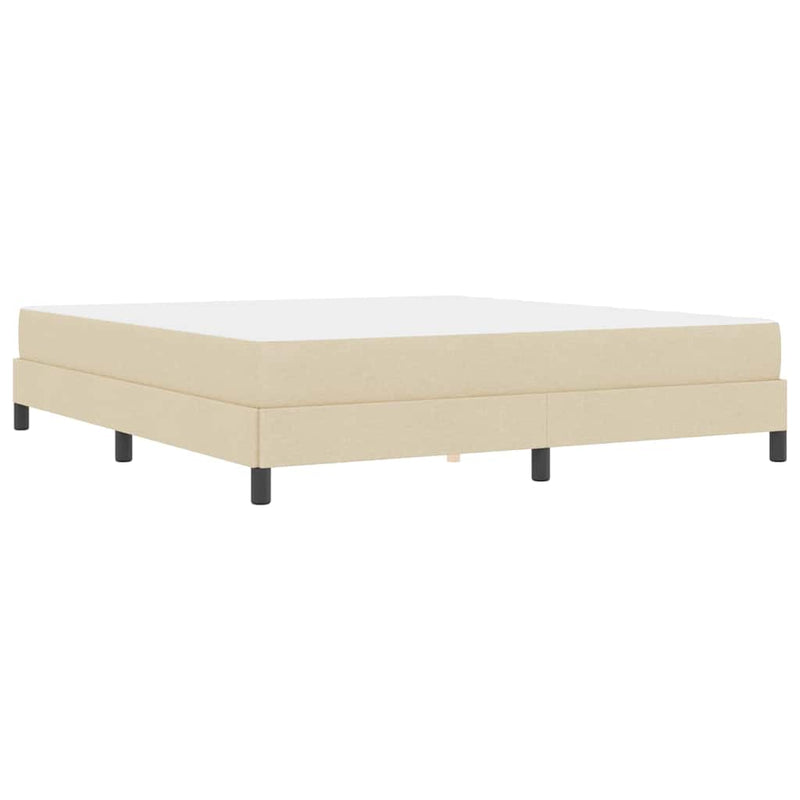 vidaXL Boxrugós ágy matracmal Krém 180 x 200 cm szövet