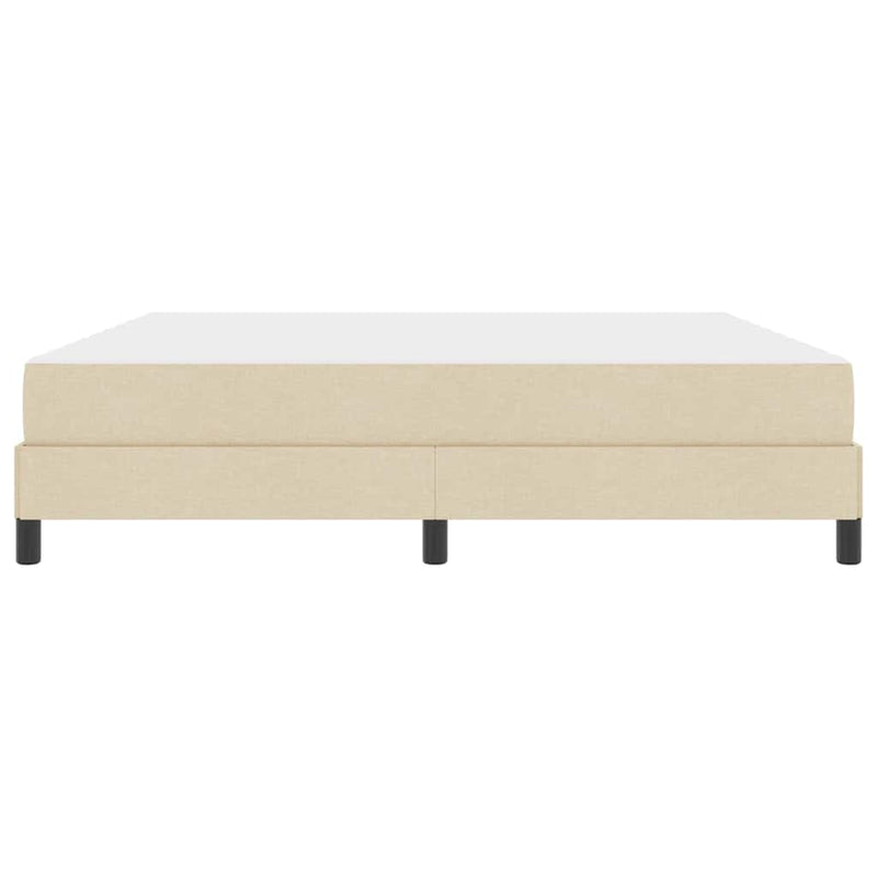 vidaXL Boxrugós ágy matracmal Krém 180 x 200 cm szövet