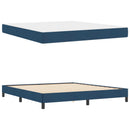 vidaXL Boxrugós ágy matracmal Kék 180 x 200 cm szövet