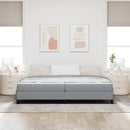 vidaXL Boxrugós ágy matracmal Világosszürke 200 x 200 cm szövet