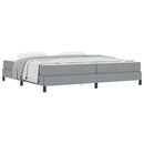 vidaXL Boxrugós ágy matracmal Világosszürke 200 x 200 cm szövet