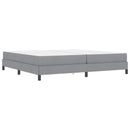 vidaXL Boxrugós ágy matracmal Világosszürke 200 x 200 cm szövet