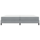 vidaXL Boxrugós ágy matracmal Világosszürke 200 x 200 cm szövet