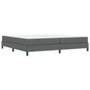 vidaXL Boxrugós ágy matracmal Sötétszürke 200 x 200 cm szövet