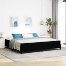 vidaXL Boxrugós ágy matracmal Fekete 200 x 200 cm szövet
