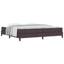 vidaXL Boxrugós ágy matracmal Sötét Barna 200 x 200 cm szövet