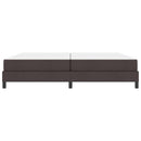 vidaXL Boxrugós ágy matracmal Sötét Barna 200 x 200 cm szövet