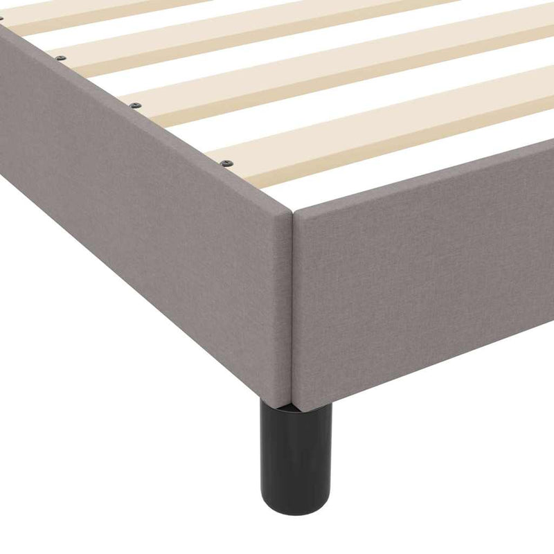 vidaXL Boxrugós ágy matracmal Tópszínű 200 x 200 cm szövet