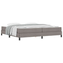 vidaXL Boxrugós ágy matracmal Tópszínű 200 x 200 cm szövet