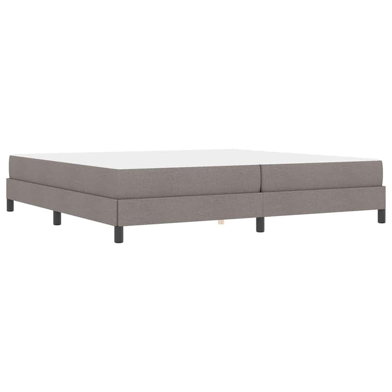 vidaXL Boxrugós ágy matracmal Tópszínű 200 x 200 cm szövet