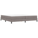 vidaXL Boxrugós ágy matracmal Tópszínű 200 x 200 cm szövet