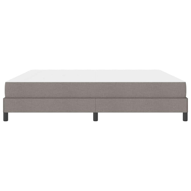 vidaXL Boxrugós ágy matracmal Tópszínű 200 x 200 cm szövet