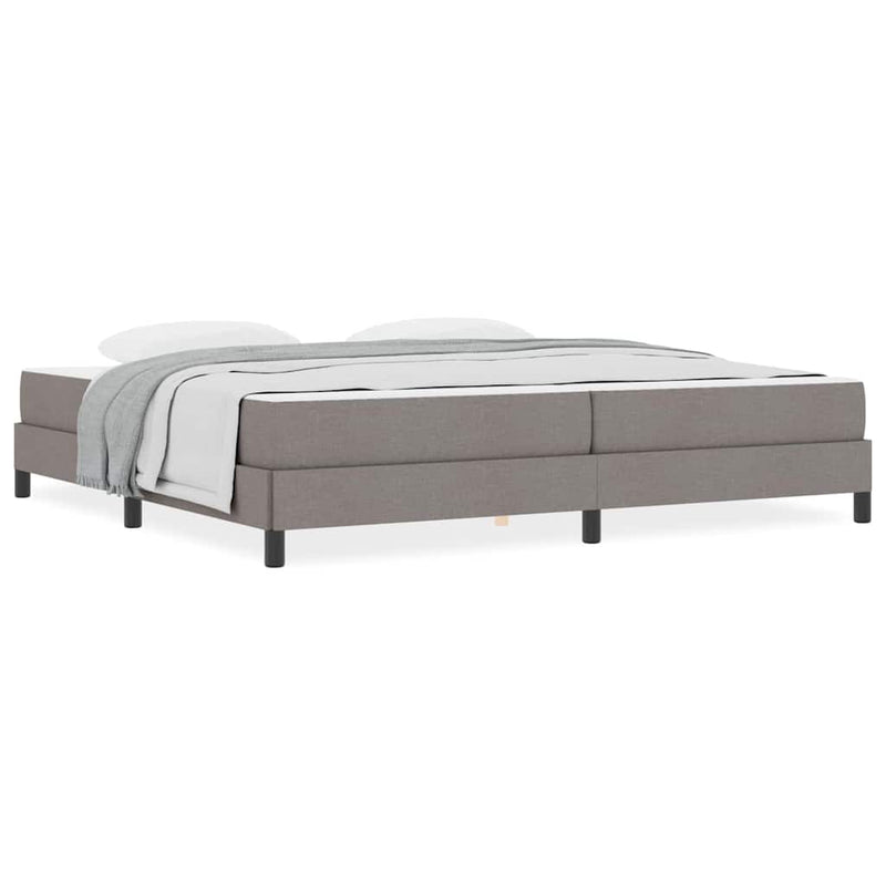 vidaXL Boxrugós ágy matracmal Tópszínű 200 x 200 cm szövet