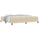 vidaXL Boxrugós ágy matracmal Krém 200 x 200 cm szövet