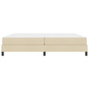 vidaXL Boxrugós ágy matracmal Krém 200 x 200 cm szövet