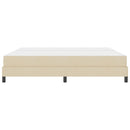 vidaXL Boxrugós ágy matracmal Krém 200 x 200 cm szövet