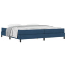 vidaXL Boxrugós ágy matracmal Kék 200 x 200 cm szövet