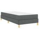 vidaXL Boxrugós ágy matracmal Sötétszürke 80 x 200 cm szövet