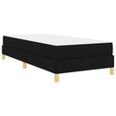 vidaXL Boxrugós ágy matracmal Fekete 80 x 200 cm szövet