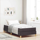 vidaXL Boxrugós ágy matracmal Sötét Barna 80 x 200 cm szövet