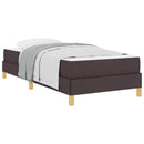 vidaXL Boxrugós ágy matracmal Sötét Barna 80 x 200 cm szövet