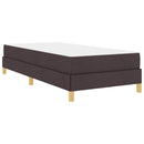 vidaXL Boxrugós ágy matracmal Sötét Barna 80 x 200 cm szövet